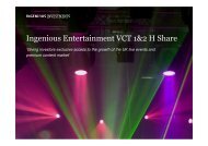 Ingenious Entertainment VCT 1&2 H Share - Ingenious Media