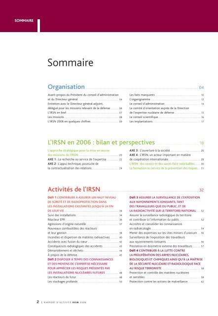 Télécharger le rapport d'activité IRSN 2006.