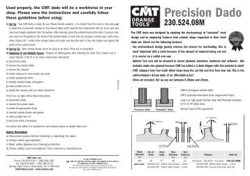 230-524-08M - 30mm bore dado blade (PDF - 153kb) - Carba-Tec