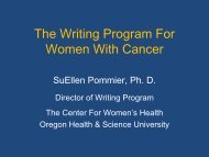 Writing Group For Women With Cancer - Komenoregon.org