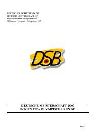 Deutsche Meisterschaft 2007 - Bogen Olympische ... - RSG Düren eV