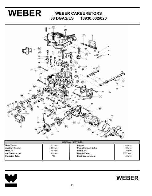 Weber 38 DGAS Schematic - LC Engineering