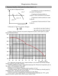 Exercices sur les diagrammes binaires