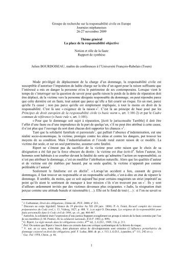 Groupe de recherche sur la responsabilitÃ© civile en Europe - Grerca