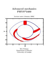 Advanced mechanics PHYS*3400 - Department of Physics ...