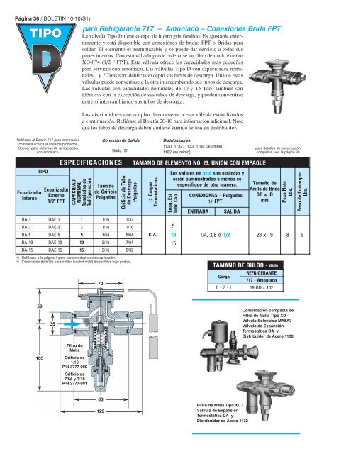 Sporlan VÃ¡lvulas de ExpansiÃ³n TermostÃ¡tica - Servipartes