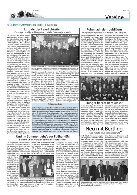 Vereine - Dorfzeitung Seeshaupt