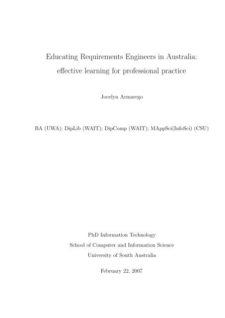 Complete thesis - Murdoch University