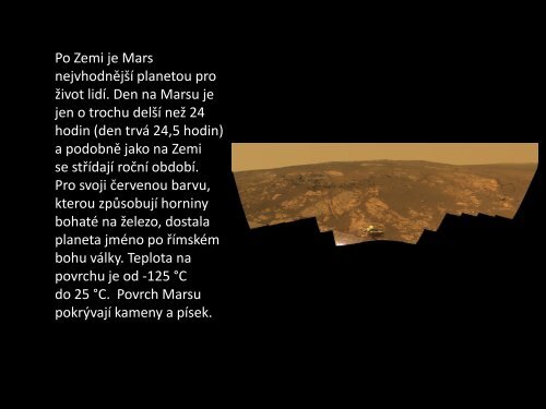 Planeta Mars - Základní škola Náměstí Nový Bor