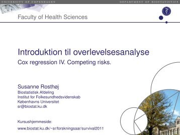 Cox regression IV. Competing risks.