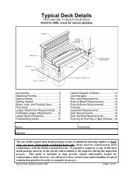 Typical Deck Detail - City of Tigard