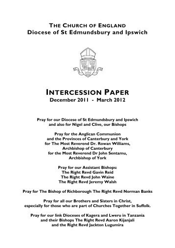 intercession paper - The Diocese of St Edmundsbury and Ipswich