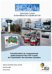 Caractérisation du comportement spatio-temporel des ... - LCSQA