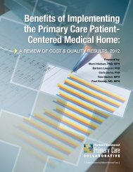 Benefits of Implementing the Primary Care Patient - Health ...