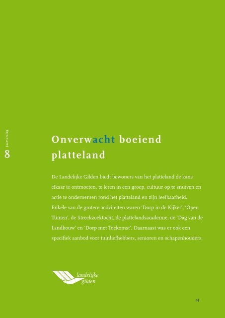 Onverwacht boeiend platteland 8 - Landelijke Gilden