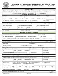 louisiana standardized credentialing application - MultiPlan