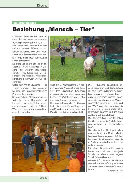 Gemeindezeitung 3/10 - Gemeinde Sulz