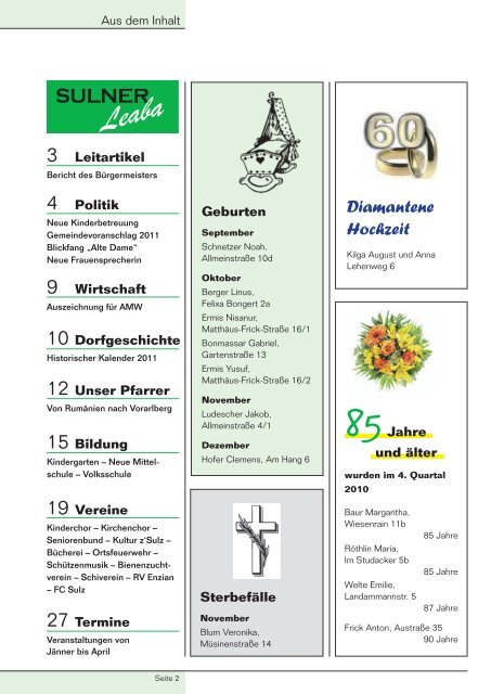 Gemeindezeitung 3/10 - Gemeinde Sulz