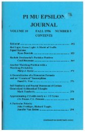 Vol. 10 No 5 - Pi Mu Epsilon