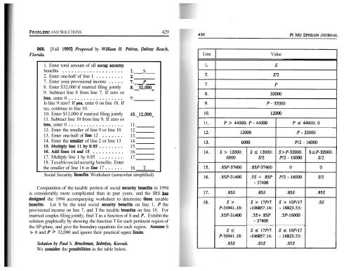 Vol. 10 No 5 - Pi Mu Epsilon