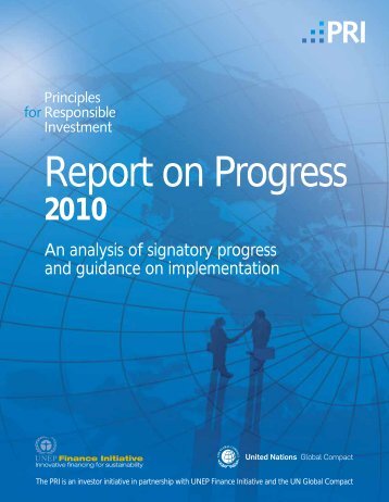 PRI Report on Progress 2010 - Principles for Responsible Investment