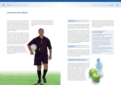 F-MARC L'alimentation du joueur de football - Fifa.com