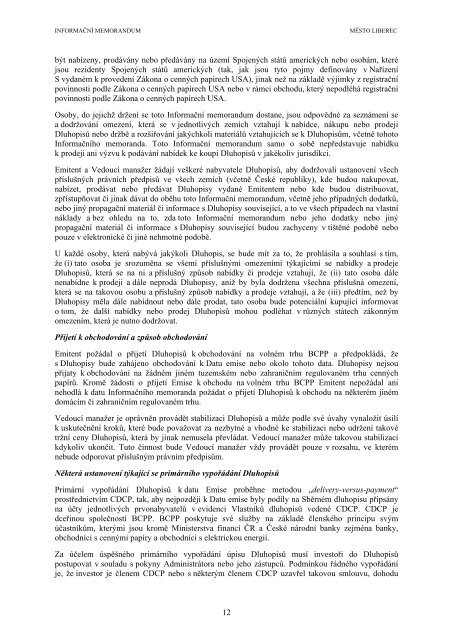 Informační memorandum.pdf - Statutární město Liberec