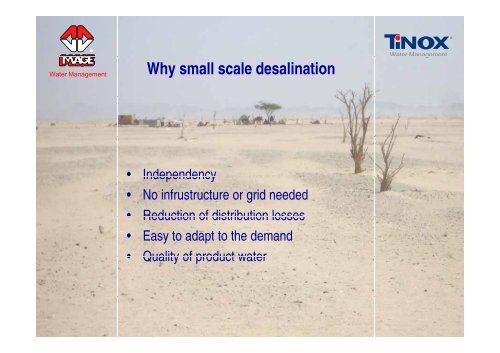 Solar Thermal driven Water Desalination for Remote Areas i using