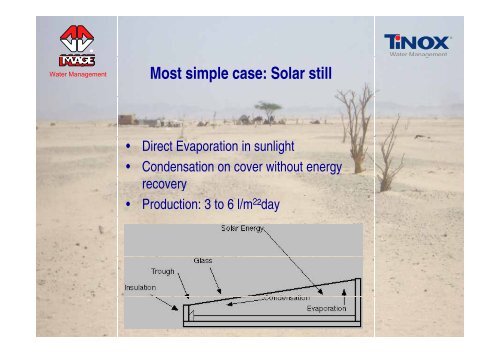 Solar Thermal driven Water Desalination for Remote Areas i using