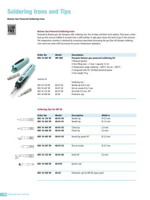 Soldering Irons and Tips