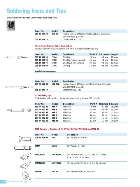 Soldering Irons and Tips