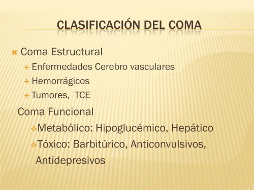 Manejo del Coma TÃ³xico - Revista de Medicina Interna de AMICAC