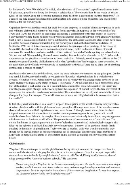 GLOBALISATION AND THE THIRD WORLD.pdf - Steerweb.org