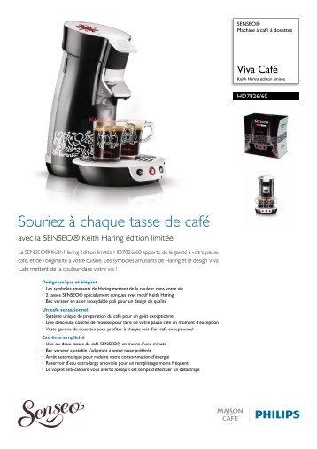 HD7826/60 SENSEO® Machine à café à dosettes - Philips