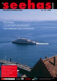 schifffahrt am bodensee - vom einbaum zum ... - Seehas Magazin