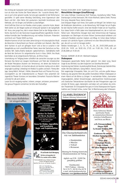 freizeit - business am bodensee - Seehas Magazin