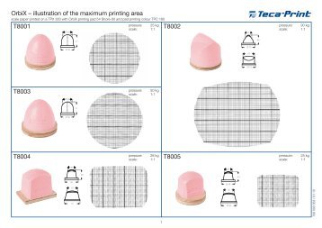 illustration of the maximum printing area - Teca-Print AG