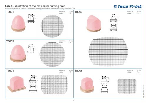 illustration of the maximum printing area - Teca-Print AG