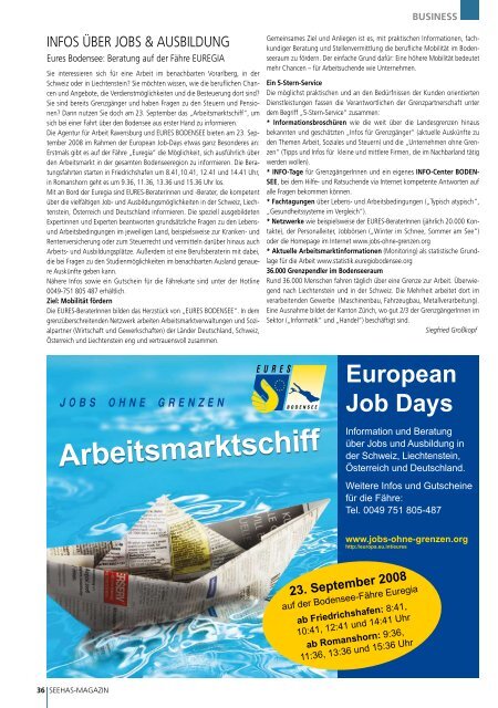 TITELTHEMA: ZEITREISEN AM BODENSEE ... - Seehas Magazin