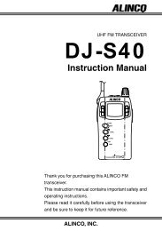 DJ-S40 Instruction Manual - Alinco