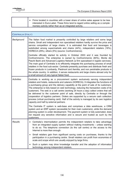 The European e-Business Report 2004 - Berlecon Research GmbH