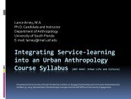 Integrating Service-learning into an Urban Anthropology Course ...