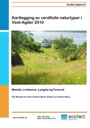 Kartlegging av verdifulle naturtyper i Vest-Agder 2010 - EcoFact