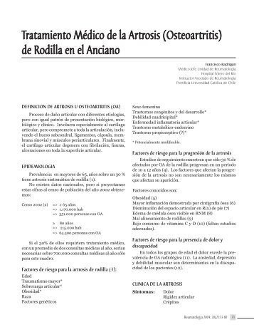 Tratamiento MÃ©dico de la Artrosis (Osteoartritis) de Rodilla en el ...