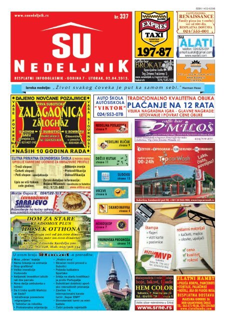 Izreka nedelje: âÅ½ivot svakog Äoveka je put ka samom ... - Su Nedeljnik