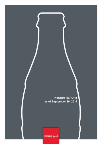 INTERIM REPORT as of September 30, 2011 - Coca Cola İçecek