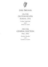 DÃ¡il General Election May 2002 Results and Transfer of Votes