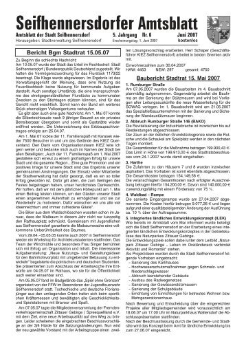 Seifhennersdorfer Amtsblatt - Stadt Seifhennersdorf