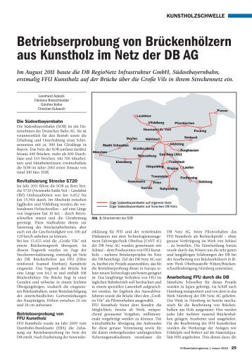 Betriebserprobung von Brückenhölzern aus Kunstholz im Netz der ...