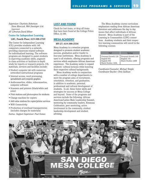 Student Handbook - San Diego Mesa College
